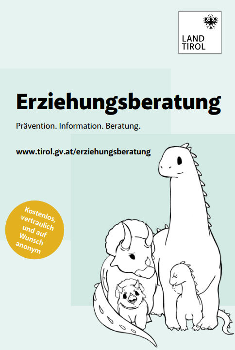 Illustration von Tieren, begleitet von Informationen zur Erziehungsberatung in Tirol. Kostenlose, vertrauliche Hilfe.