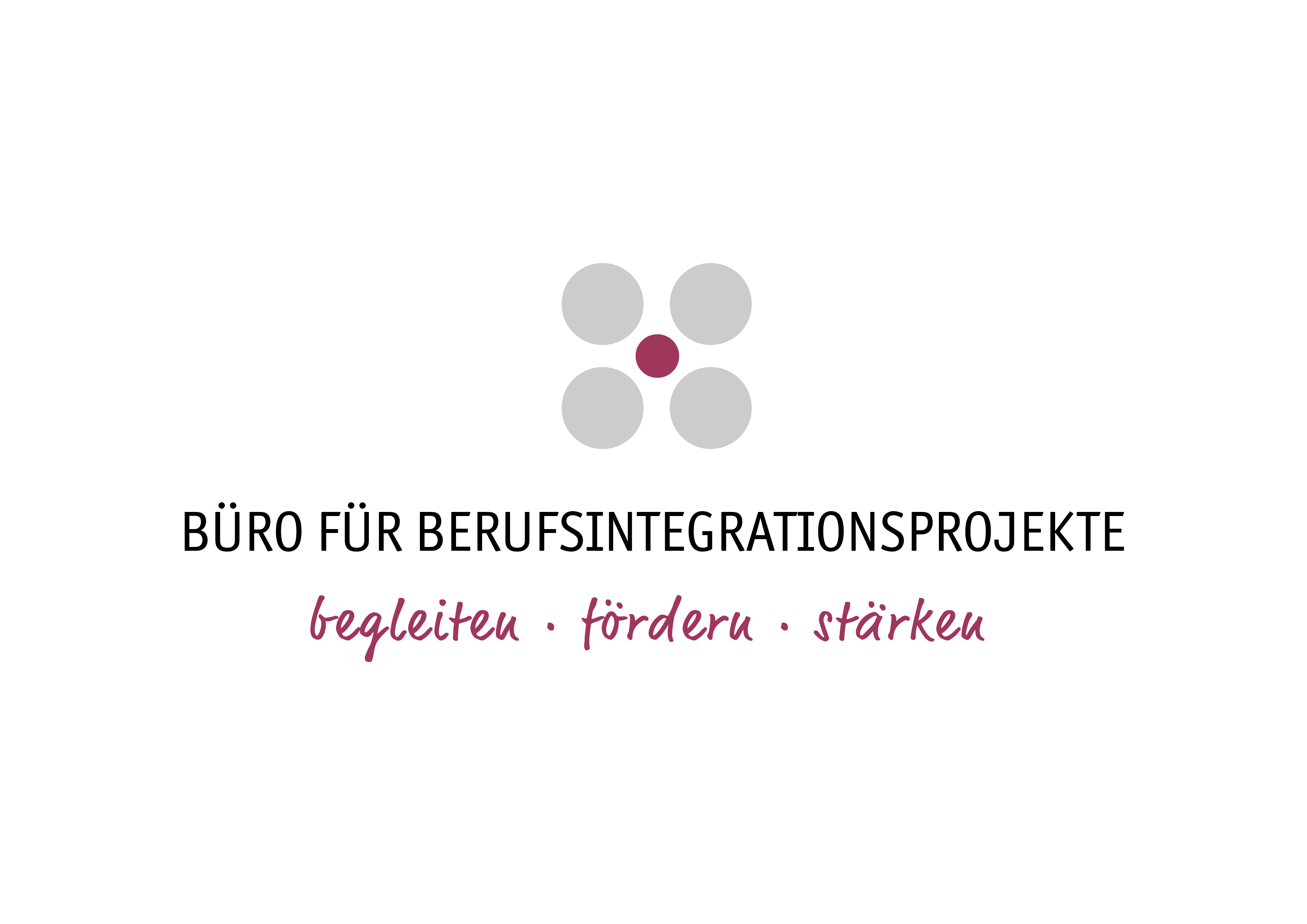 Vier junge Menschen mit unterschiedlichem Aussehen, die potentielle Zukunftsperspektiven symbolisieren.