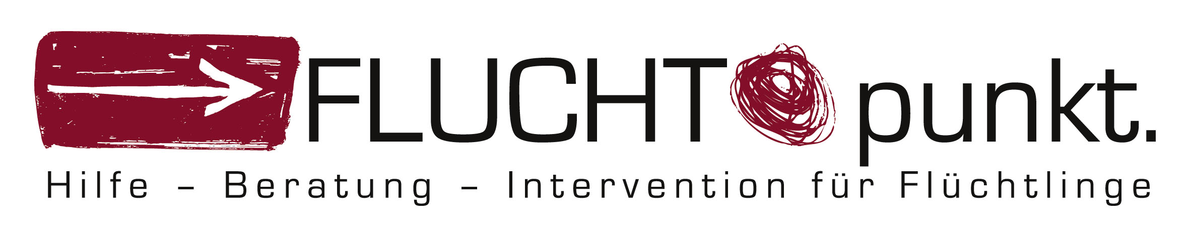 Logo von FLUCHTpunkt: Hilfe, Beratung und Intervention für Flüchtlinge.