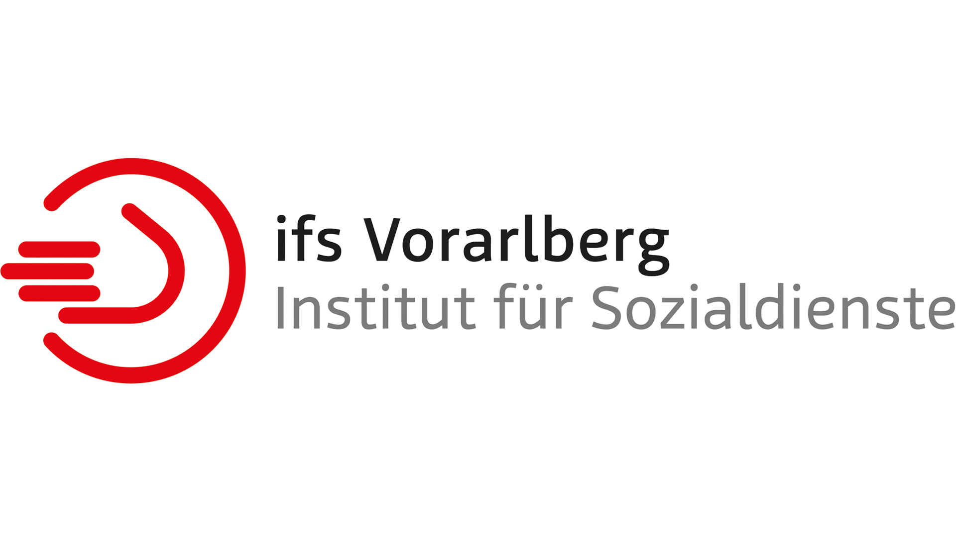 Logo des ifs Vorarlberg, Institut für Sozialdienste, in Rot und Grau.