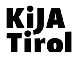 "Logo KiJa Tirol, organizacije za pitanja djece i mladih u Tirolu."