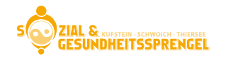 Logo des Sozial- und Gesundheitssprengels mit den Orten Kufstein, Schwaz und Thiersee.