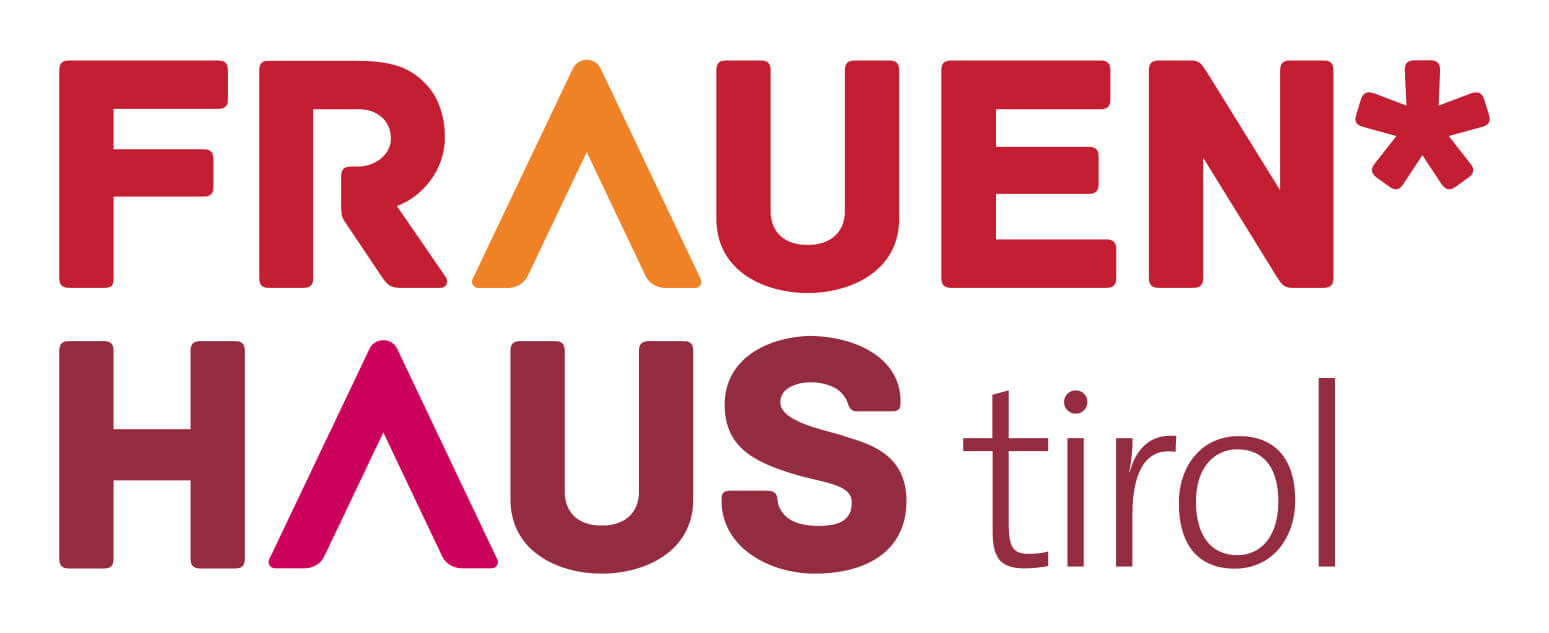 Logo des Frauen*Haus Tirol, bestehend aus den Worten „FRAUEN*HAUS“ in verschiedenen Farben und „tirol“ in kleiner Schrift.