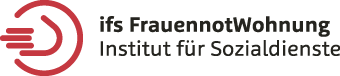 Logo des ifs FrauennotWohnung, Institut für Sozialdienste, bestehend aus einem stilisierten Symbol und Text.