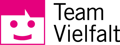 Bunte Kreisanordnung auf grauem Hintergrund, bestehend aus verschiedenen Farben: Lila, Pink, Rot, Orange, Gelb und Grün.