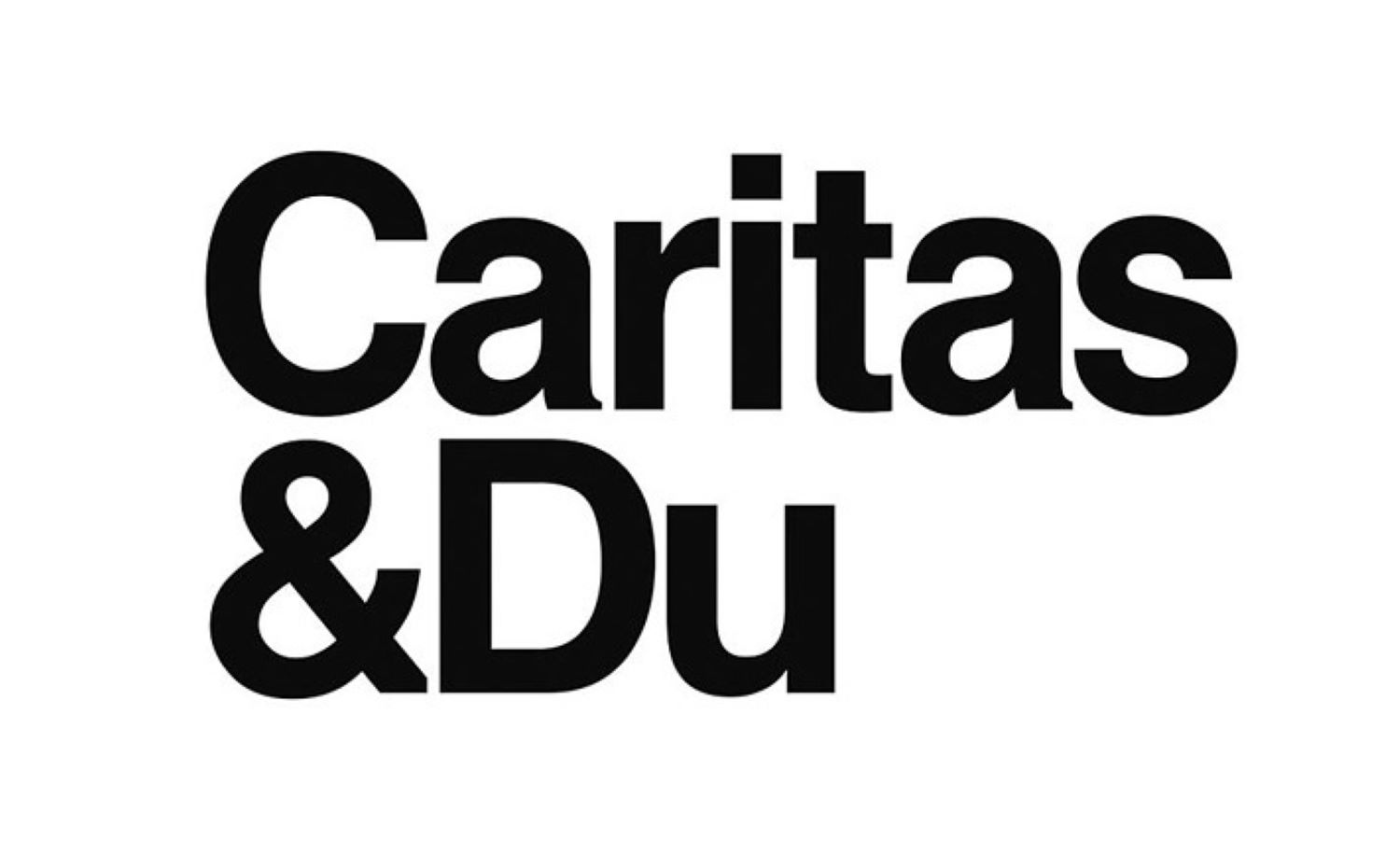 Logo der Caritas mit dem Slogan "Caritas & Du" in fetter Schrift.